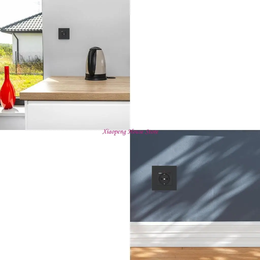 

Power Socket USB Wall Socket с портами USB Typec 16A Европейская совместимость 77JC