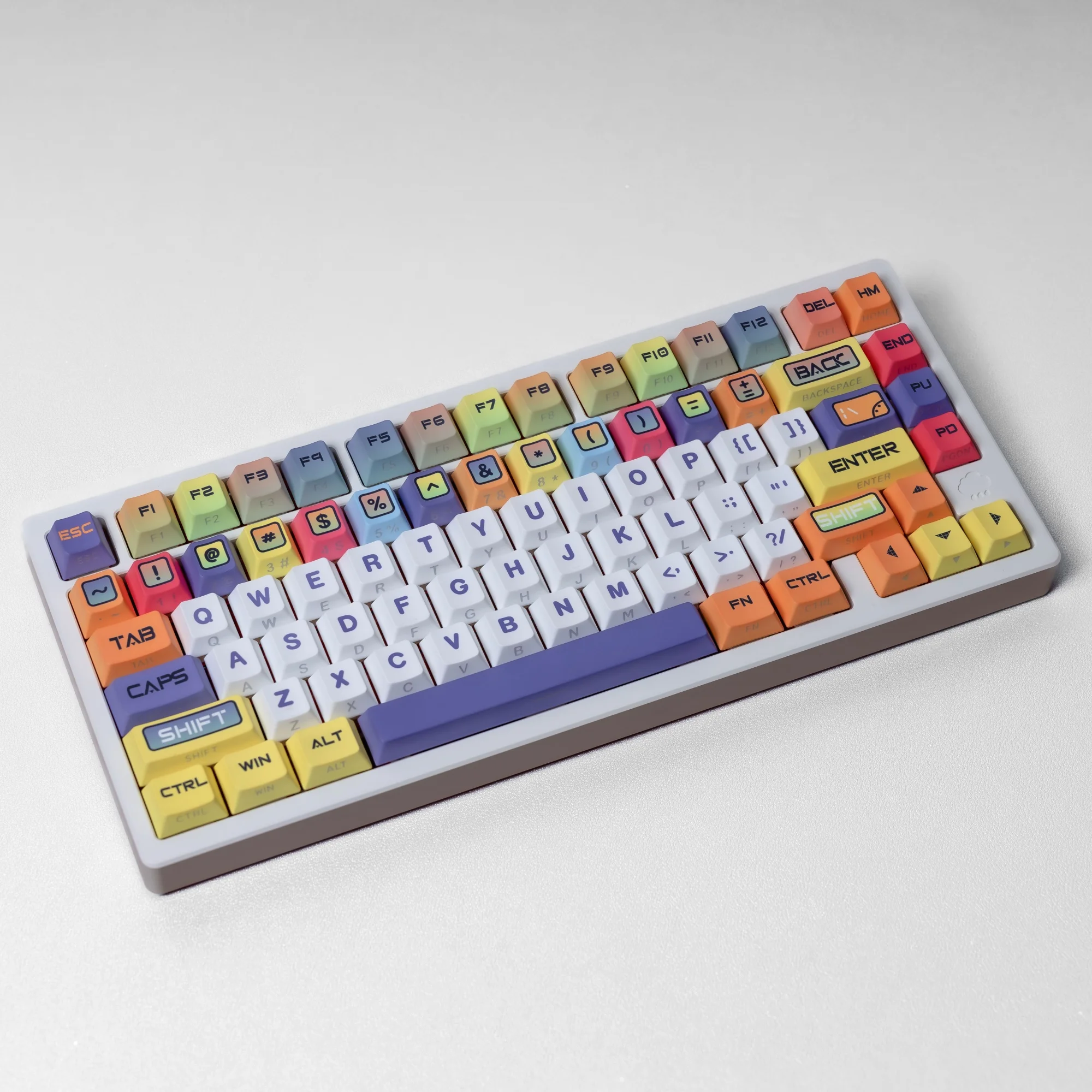 

Korean Keycaps German French Spanish Russian PBT Cherry Keycap Dye Sub Anime Double Print For Gaming Mechanical Keyboard Hi75