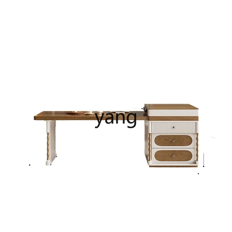 

LTT Medieval Island Terrace Dining Table Retractable Household Dongshi Island Terrace Restaurant Rock Slate Nakajima Terrace