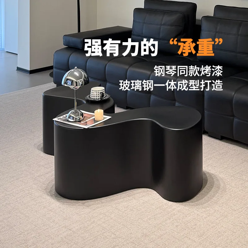 

Wabi Sansan wind ins modern simple Italian special-shaped small hill large fiberglass curve designer coffee table
