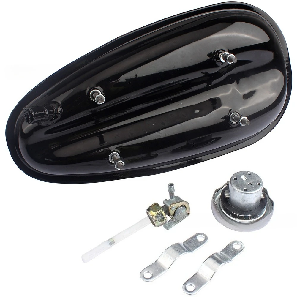 دراجة نارية صغيرة دراجة الملحقات 50CC 60CC 80CC ثنائي الأشواط الحديد خزان الوقود علبة زيت مع غطاء 2L