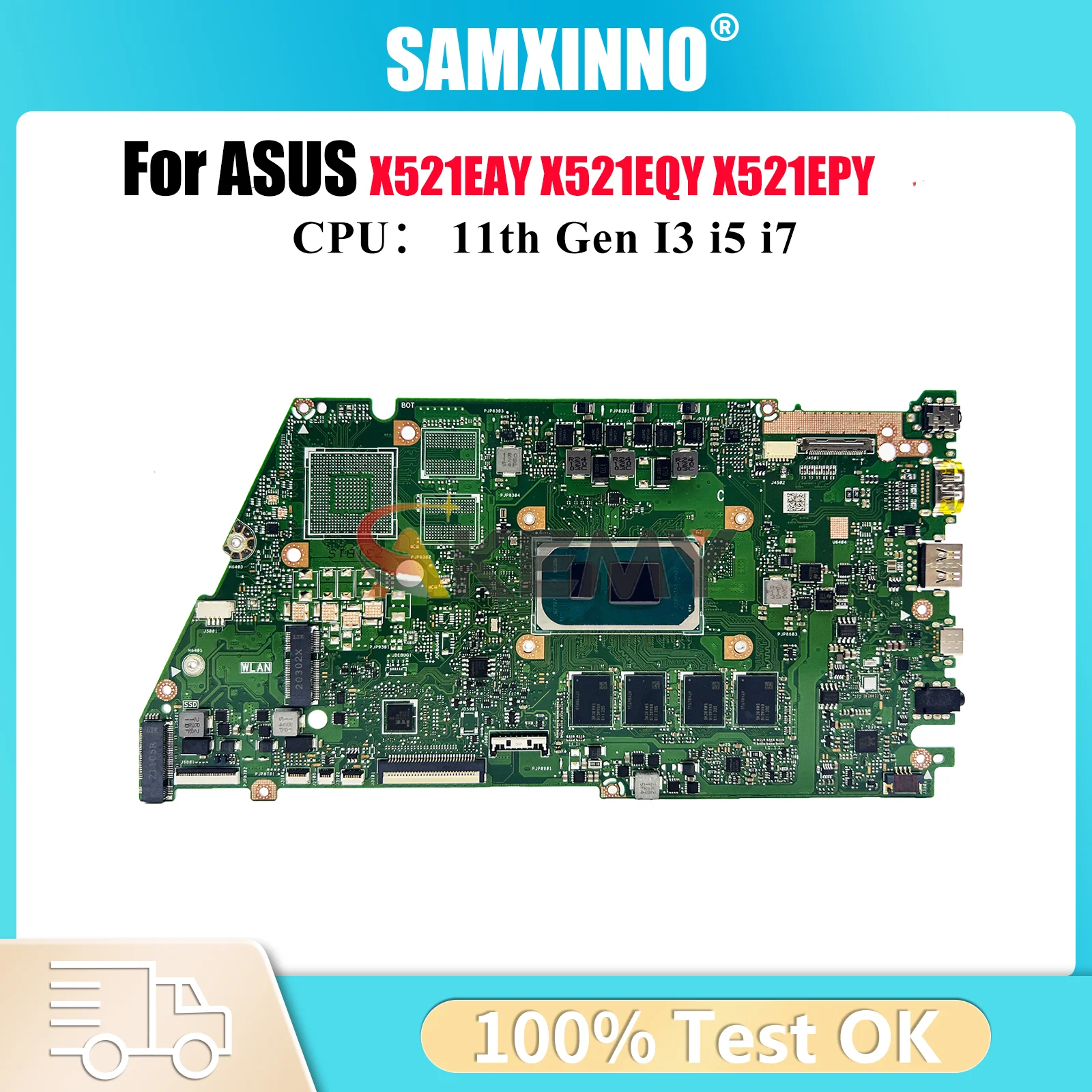 

X521EA Материнская плата для ноутбука ASUS VivoBook X521E I521E R521E X521EQY K533E X521EPY S533E X521EAY Материнская плата с 11-го поколения I3 i5 i7