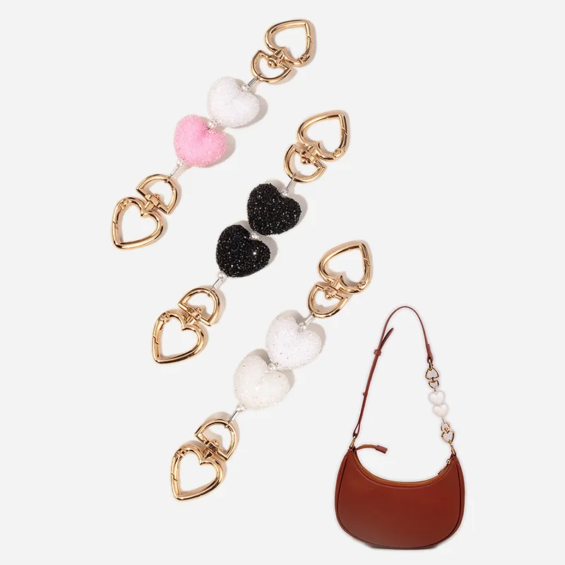 

Women Bag Strap Extender Moon, Heart Shape Purse Exquisite Extender Chain Handbags Replacement Chain Charms Supplies Accessories