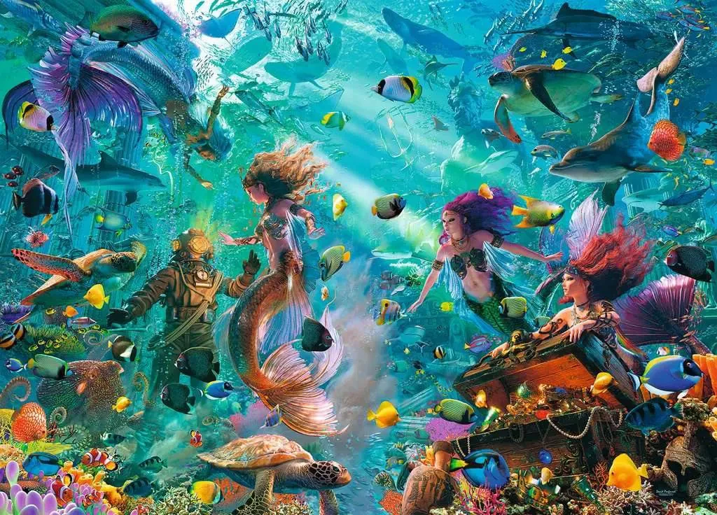 

Jigsaw Puzzle 1000 Pieces Kingdom Under Water Puzzle Home Decor for Adults Game Family Fun Puzzles Educational Toys for Kids