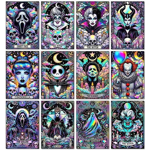 Skull Villain Diamond Painting Art Maleficent Evil Queen 5D DIY Full Diamond Embroidery Mosaic Cross Stitch Kits Home Decoration