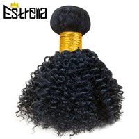 Paquete corto rizado Afro, ofertas de cabello humano, paquetes de cabello rizado Remy brasileño para mujeres, extensiones de cabello humano de Color Natural