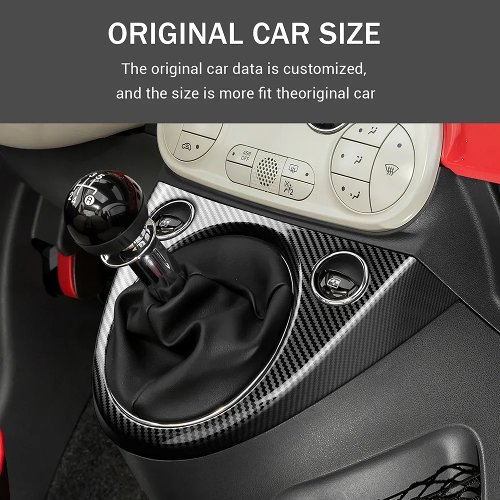 

Для Abarth 595 695 2016 2017 2018 2019 2020 2021 2022 2023 Fiat 500 2011-2023 LHD RHD ABS Carbon Fibre Pattern