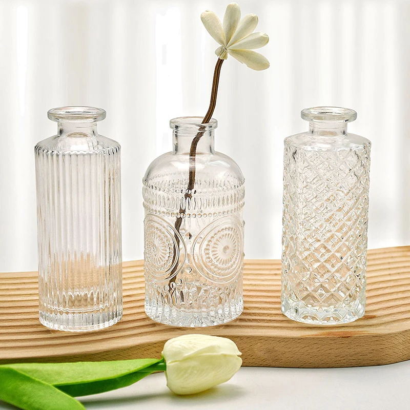 150ml Diamond Glass Aroma Diffuser Bottle Empty Fragrance Bottle Refillable Essential Oil Container Relieve Stress Home Decor