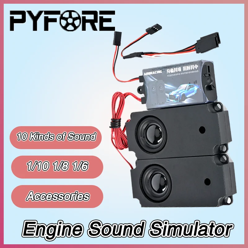 10 Kinds of Sound Replacement Engine Sound Simulator for 1/10 1/8 1/6 RC Model Car Crawler Buggy Racing Accessories