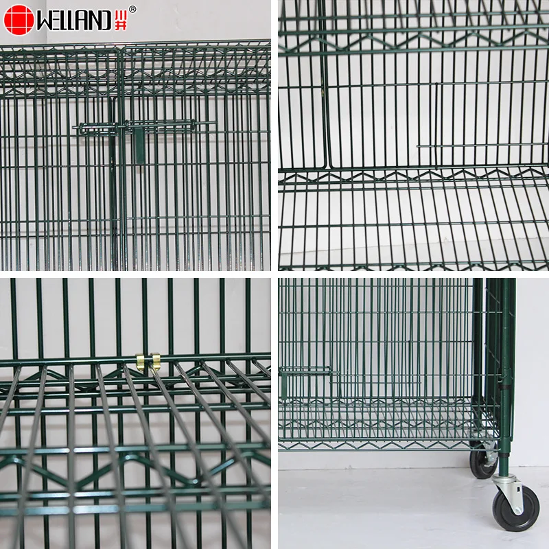 YJQ four-layer purse seine rack multi-functional movable material handling cart with universal wheel
