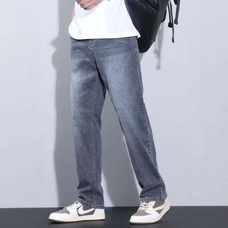 Jeans Men Straight Leg Loose Classic Simple Fashion Comfortable Casual Pants Men Adult Gentleman Comfortable Loose Advanced