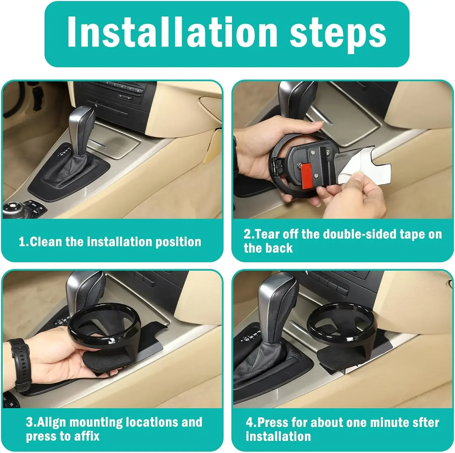 

High-quality Car Center Console Side Drinks Cup Holder Carbon Steel Interior Accessories for BMW 3 Series E90 E92 E93 2005-2012