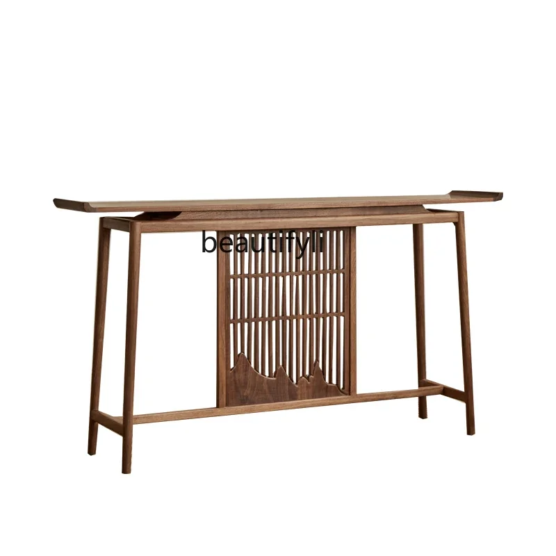 

Home a Long Narrow Table Chinese Style Console Tables Solid Wood Wall Altar Zen Hallway Bar Table furniture