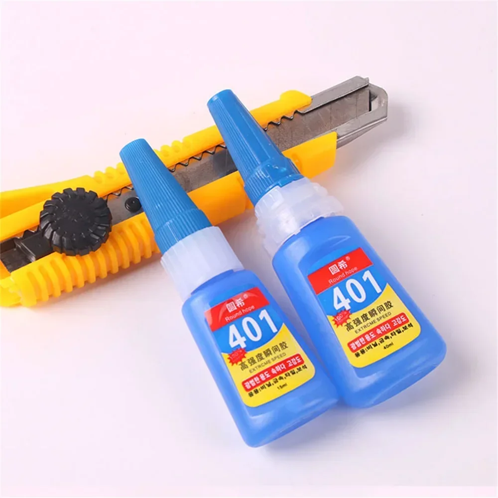 401 Glue Instant Fast Adhesive 40ML Bottle Stronger Super Glue Multi-Purpose Fix Super Strong Liquid Colorless Adhesive Glue