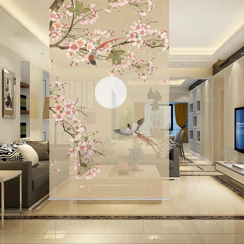 

Chinese hanging screen Home Decoration Cut curtains Simple living room Birds and flowers
