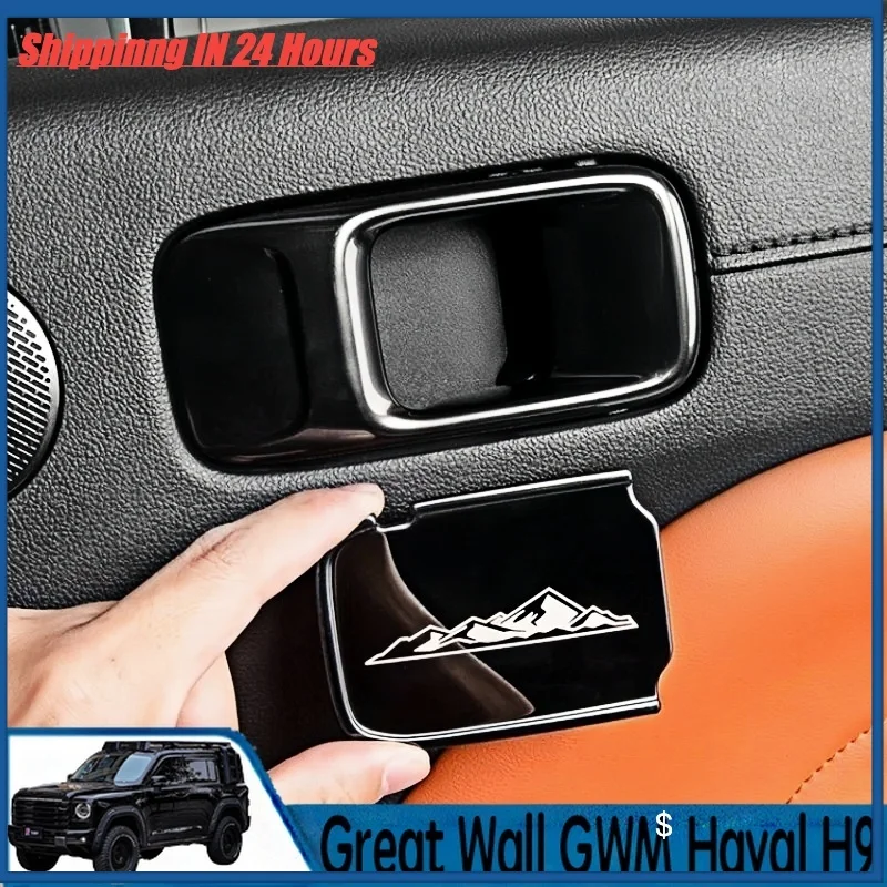 4x4 New Protective Sticker for GWM Haval H9 2024 Stainless Steel Exterior Trim Protection Interior Decoration Anti-Scratch Trim