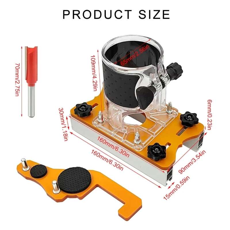 Set base per router legno precisione 2 in 1 Accessori per router portatili Mill Dropship