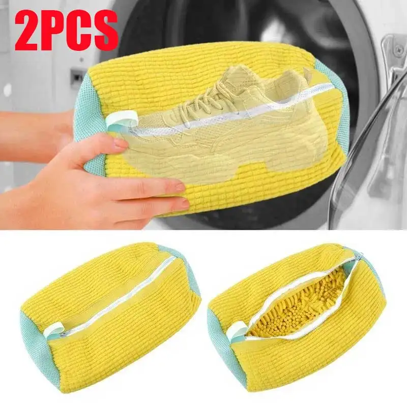 Wash Bag Padded Net Laundry Shoes Protector Fluffy fibers Polyester Washing Shoes Machine Friendly Laundry Bag Drying Bags