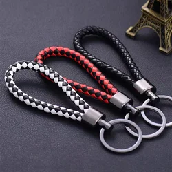 Men's Luxury Car Keychain with Metal Woven Rope Loaders Forklifts Excavators Parts