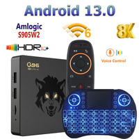 Q96 8K Smart TV Box Android 13S905W2 Quad Core Cortex A53 Support 8K Video 4K HDR10 4G & 5G Dual Wifi6 iptv Set Top Box