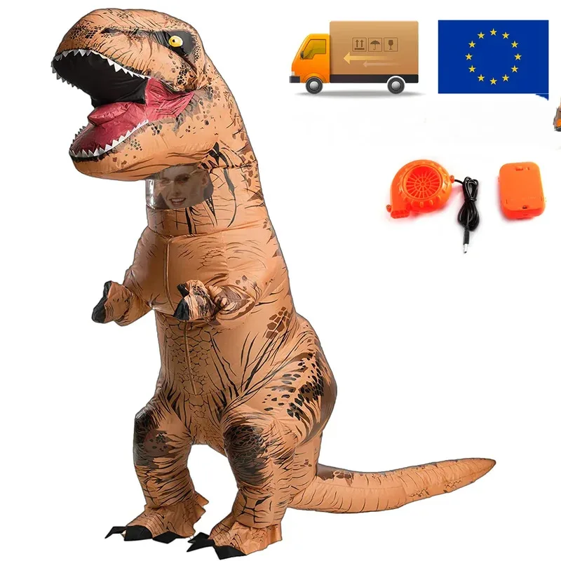

Надувные костюмы T-rex, костюм тираннозавра и динозавра для детей и взрослых, нарядная одежда для ролевых игр на Хэллоуин, талисман, праздничная одежда