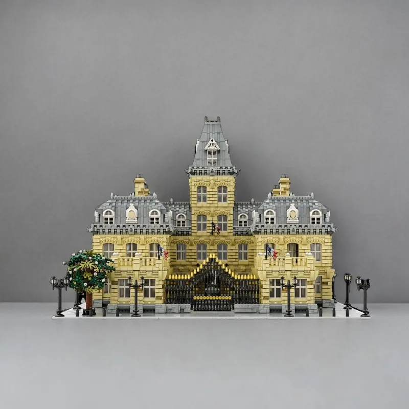 23399pcs MOC 유럽 건축 프랑스 궁전 10 주년 기념 에디션 클래식 스타일 DIY 빌딩 블록 생일 장난감 선물