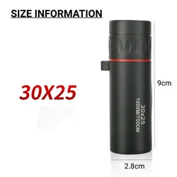 30x25 Optical Zoom Field Glasses Telescopes Clear View Red Film Hunting HD Binoculars Adjustable Focal Length or 7X Monocular