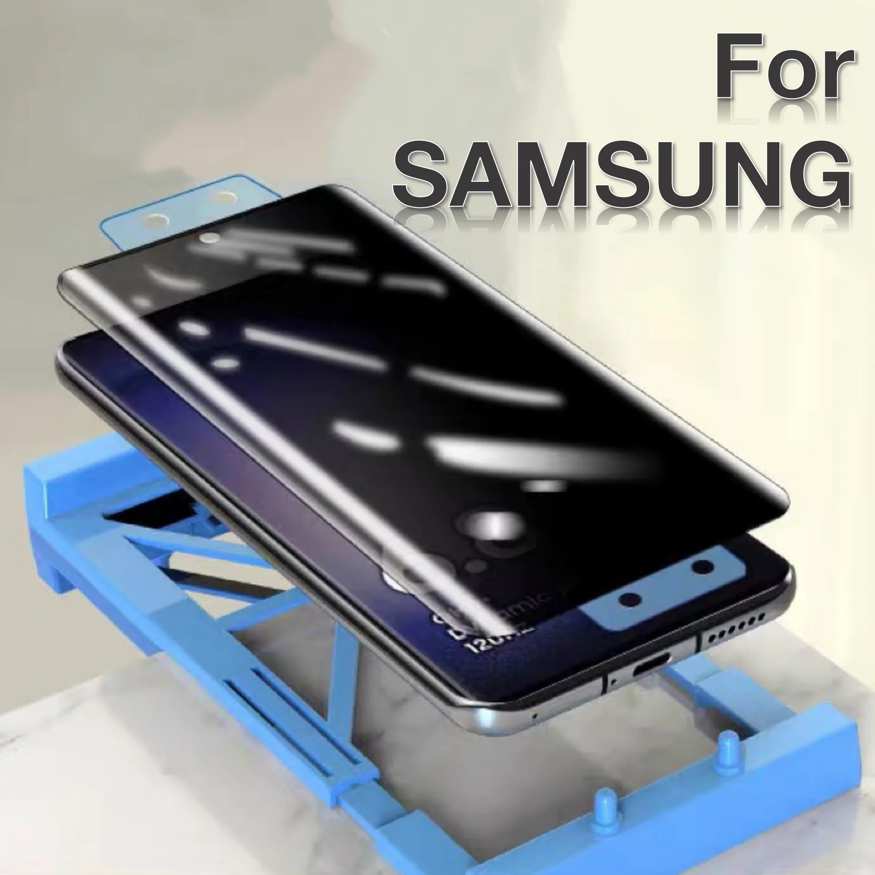 for Samsung S23 S22 S21 S20 S24 Ultra S10  Plus Explosion-proof Screen Protector Glass Protective with Install Kit