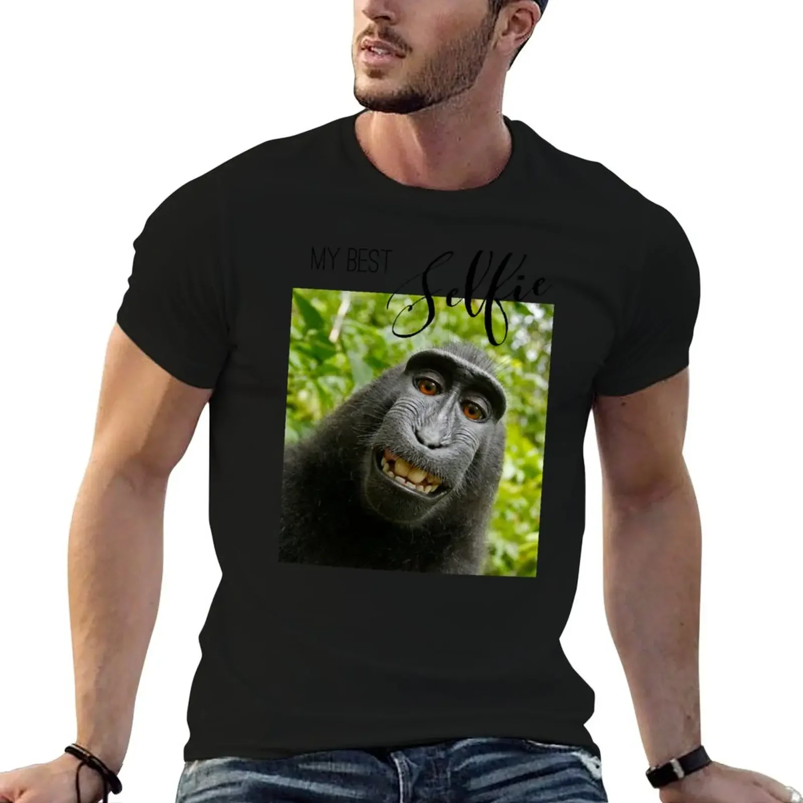 

Funny monkey image selfie tshirt Essential T-Shirt baggy shirts valentines clothes cheap stuff big and tall t shirts for men