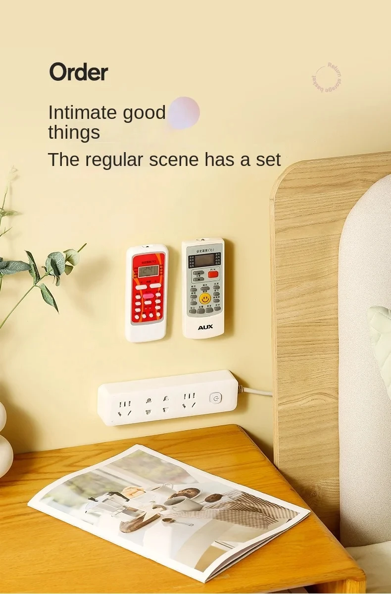 Magnetische Wandablage für Fernbedienungen selbstklebend ohne Bohren fester Halt kompaktes weißes Design passend für TV Klimaanlage DVD Steuergeräte Aufbewahrung für Haus Büro Hotel Wohnungen einfache Montage ohne Werk – Detail 15