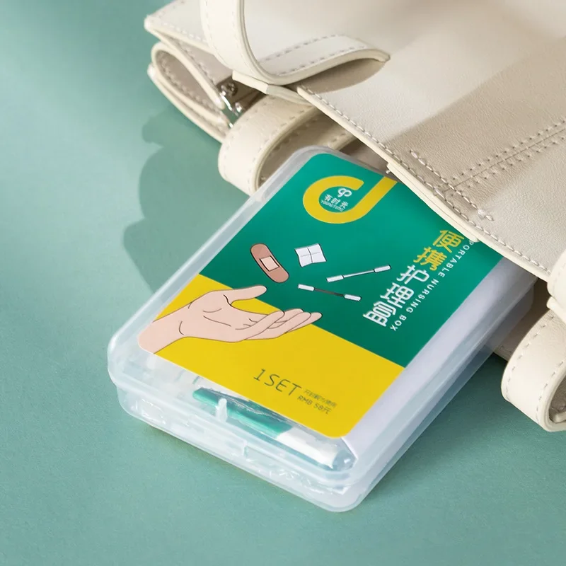 Cotonete de algodão médico descartável de iodo de madeira Vara multifuncional Barra portátil Cuidados de viagem ao ar livre