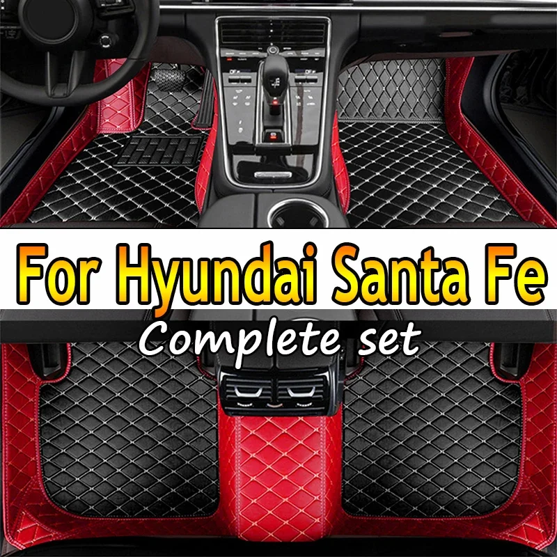 

Leather Car Floor Mats For Hyundai Santa Fe DM NC 2013~2018 7 Seater Waterproof Pads Car Mat Carpet Tapetes Para Car Accessories