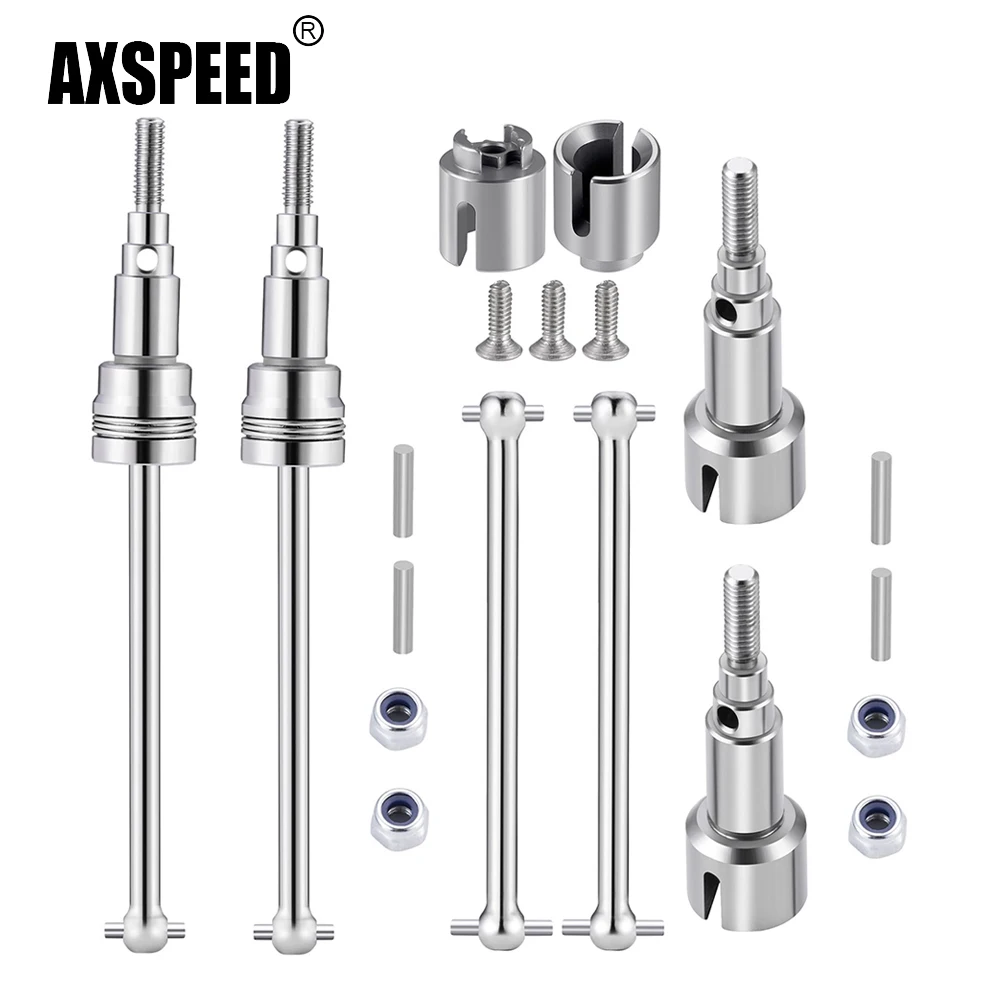 AXSPEED – arbre d'entraînement avant/arrière en métal, tasse d'entraînement CVD/Diff pour voiture HBX 18859 1/16 RC Monster Truck, pièces de mise à niveau