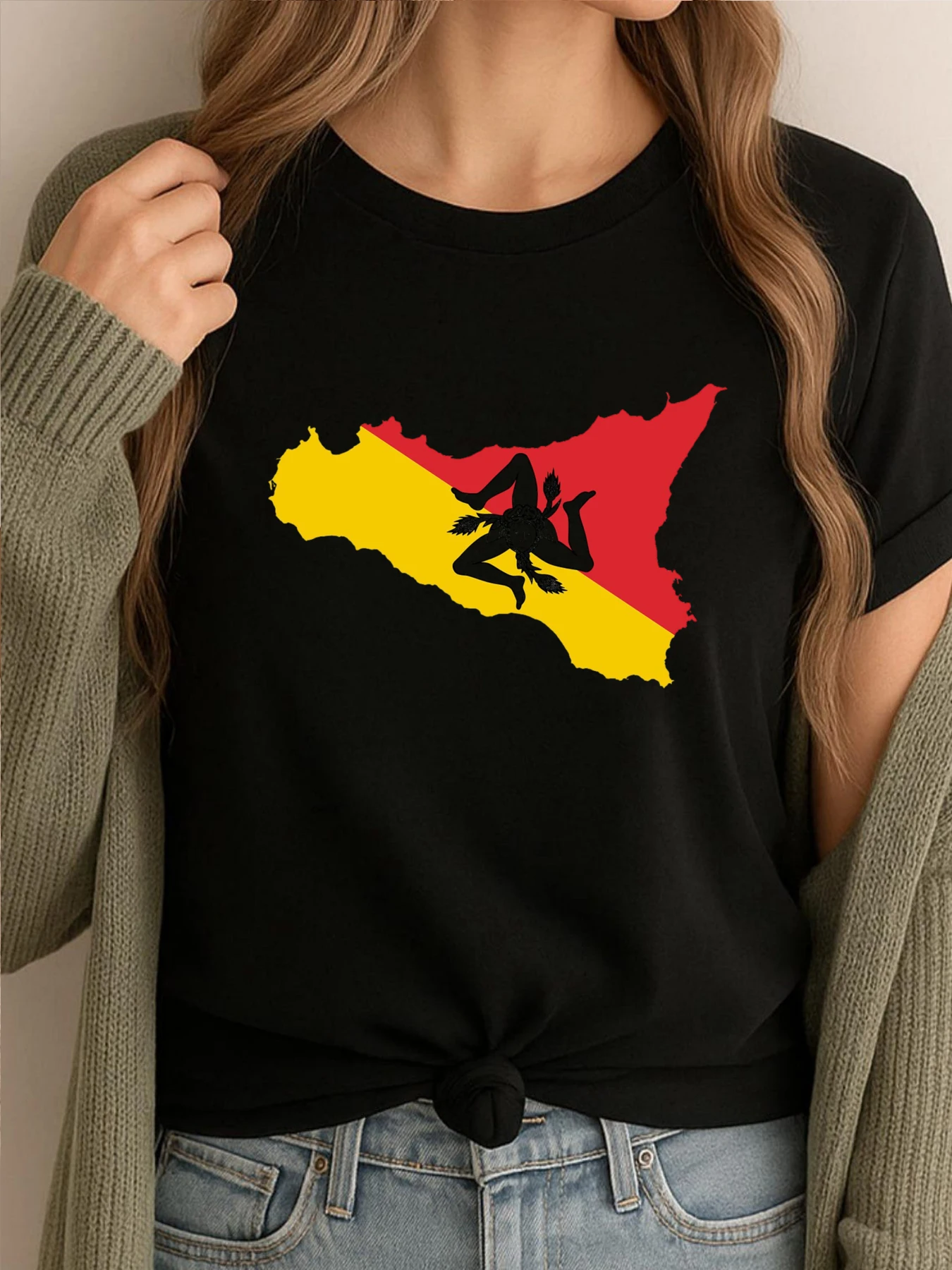 

Sicily Sicilia Graphic T Shirt Men High Quality Fashion Casual Comfortable Printed Clothes Retro Style