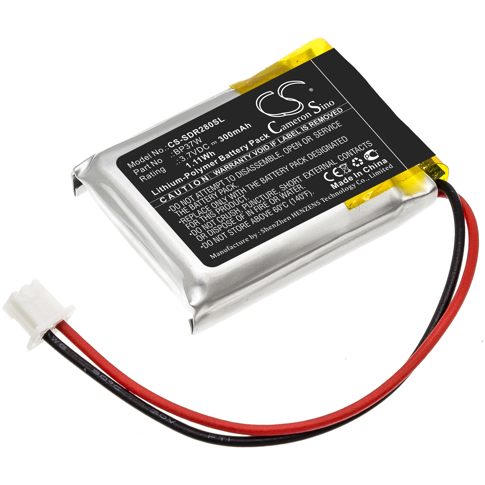 

Li-Polymer Dog Collar Battery for Dogtra, 3.7V, 300mAh, Compatible Models: 280C Receiver, 282C Receiver, Trainers ARC