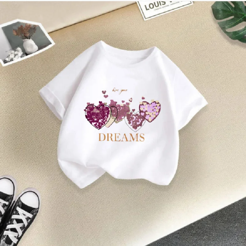Hot Sale  collection of short-sleeved T-shirts for children in summer, available in both boys 'and girls' sizes: loose-fittin