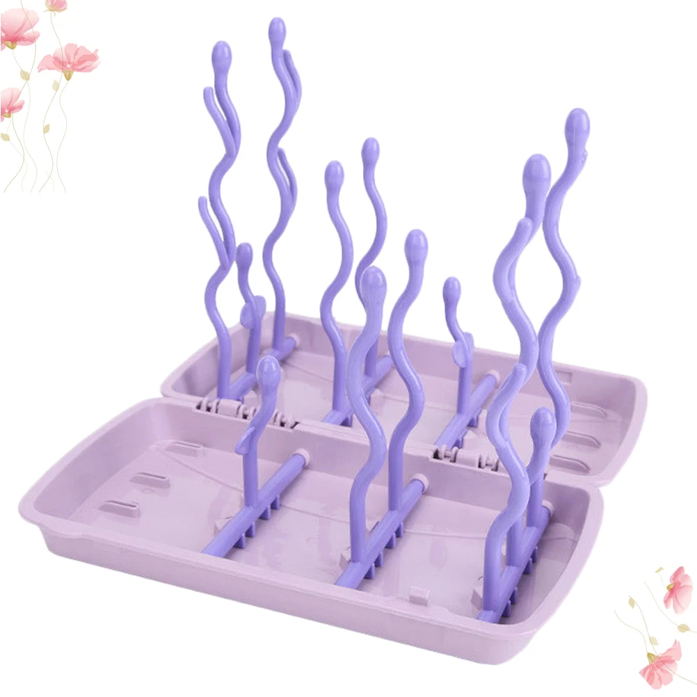 

Baby Bottle Rack Drying Stand Portable Drainer Holder Storage Foldable Pegs Premium Material Durability Long Use Baby Feeding