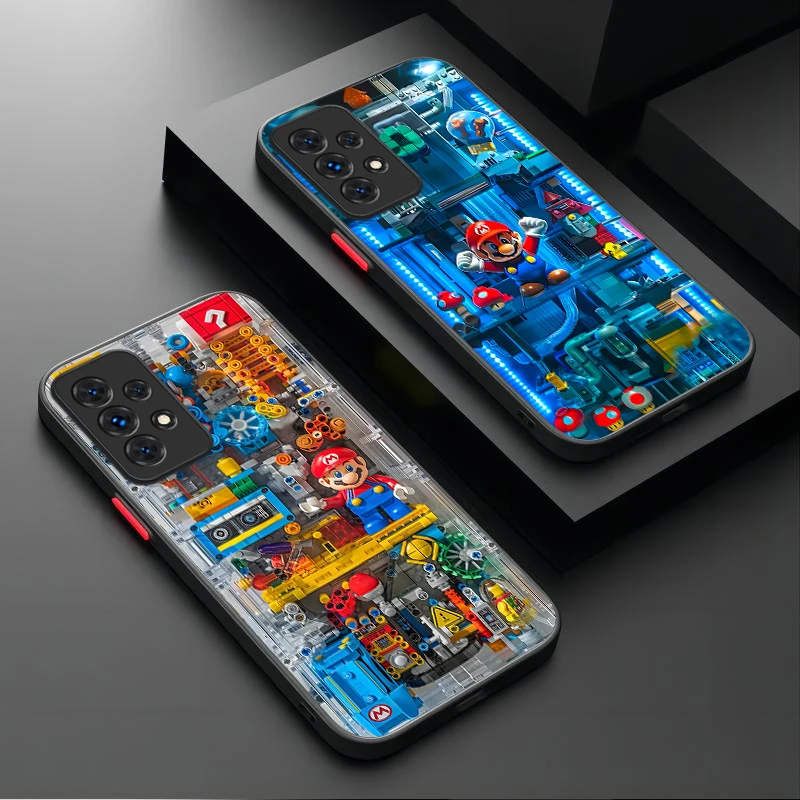Building Blocks M-Marios Case For Samsung Galaxy A16 A53 A54 A34 A24 A06 A05 A05S A13 A23 A33 A73 A72 A52S A52 A32 A22 A12 Cover