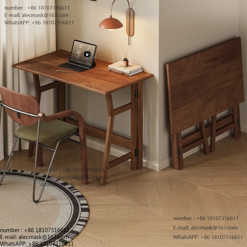 

Solid wood folding desk installation-free household computer desk small apartment learning table simple desk