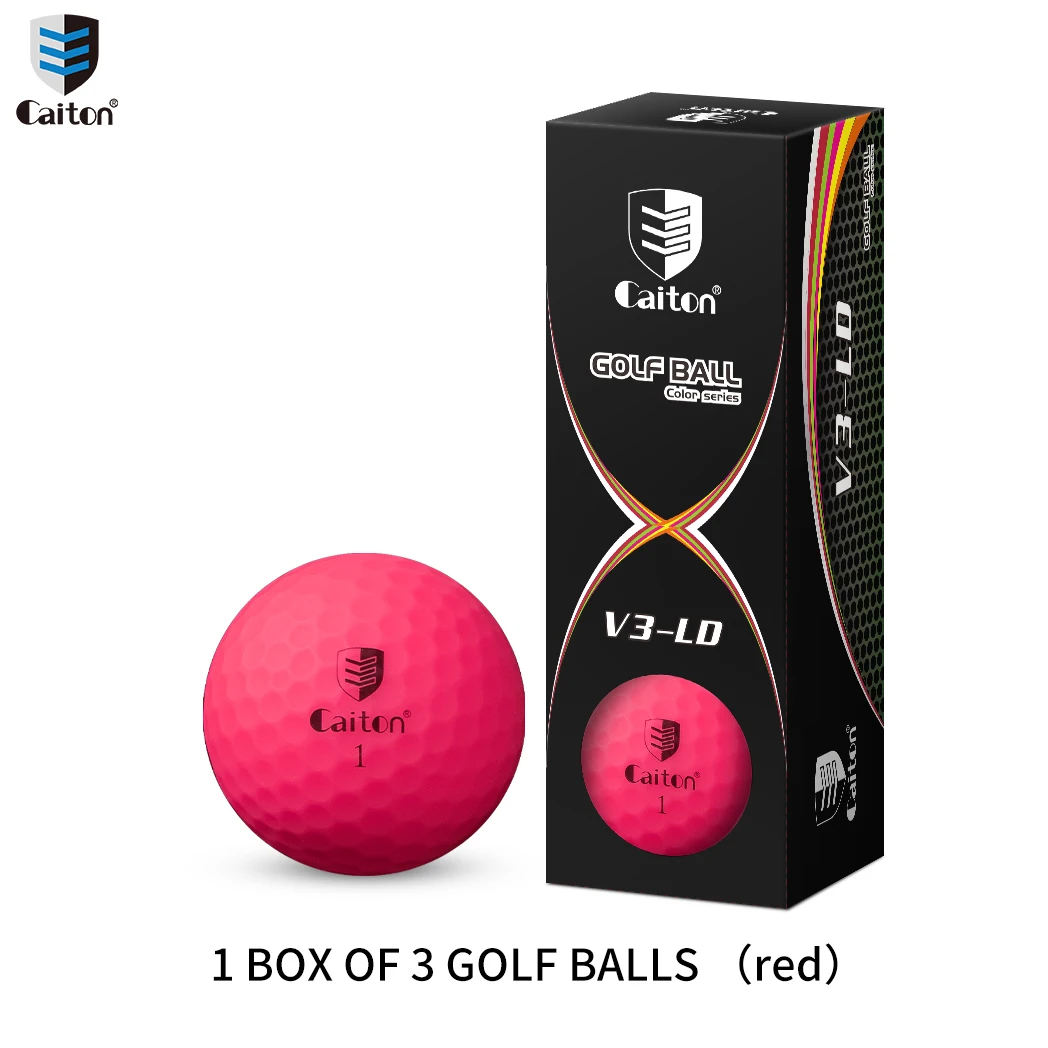 caiton Farbige matte Pro-Golfbälle – 12/3 Stück, hoher Perf, 3-lagige Struktur, 332 Dimple Surf, weiche und langlebige Berührung, lange Flugdistanzierung. 4