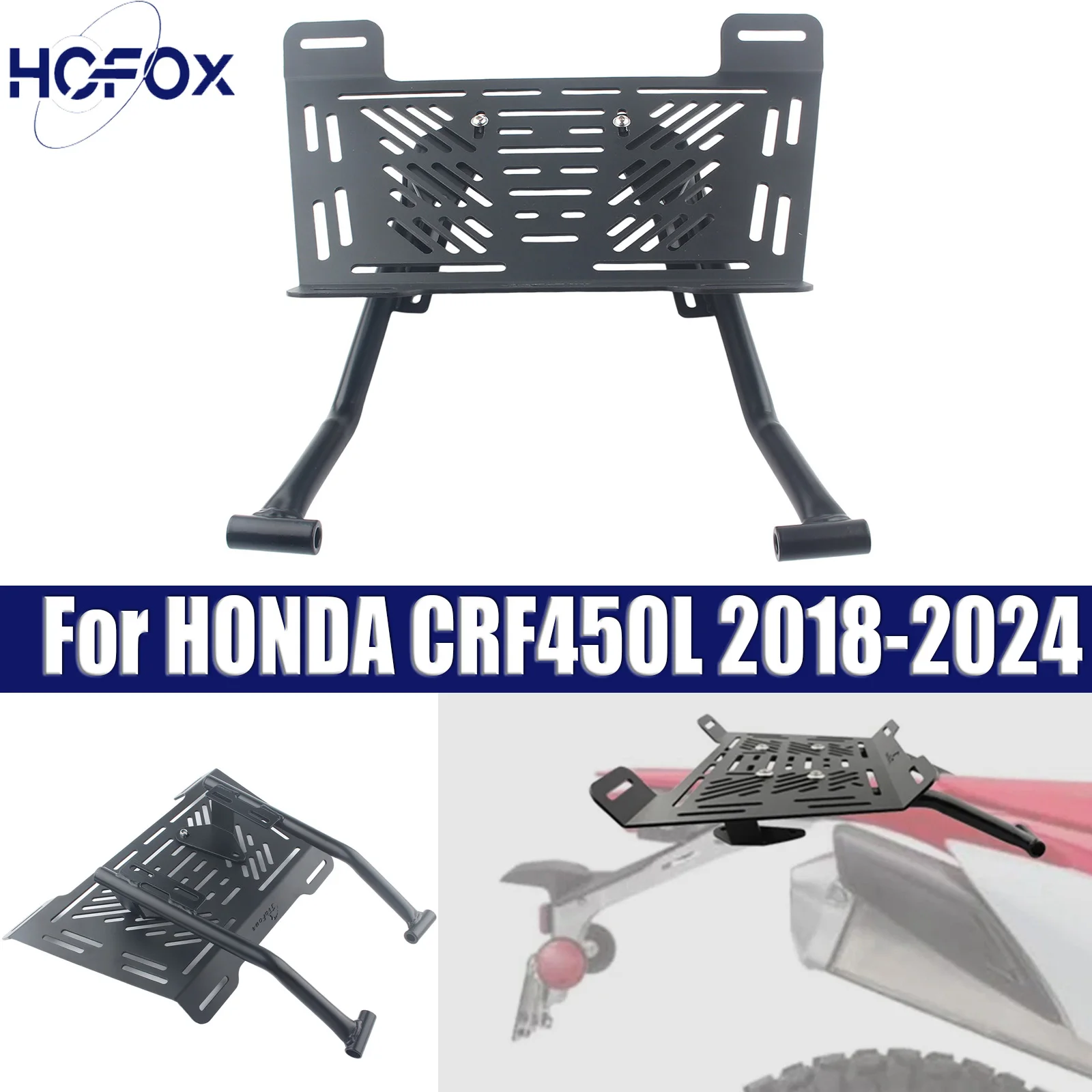 

Luggage Rack Rear Tail Rack Top Box Case Suitcase Carrier Board For HONDA CRF450L 2018-2024
