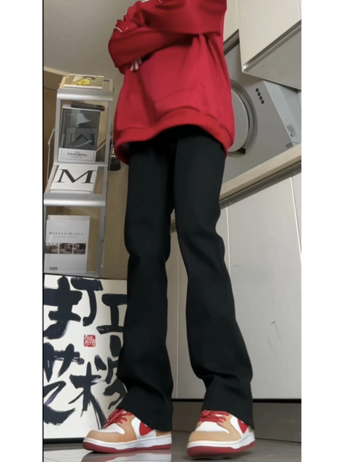 

Fce Lined Straight Leg Men's Jeans Bla High Street Faion Casual Wear Resistant Winter Comfortable mid Waist Zipper