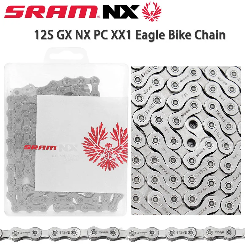 SRAM NX Eagle MTB Road Bike Chain 12 Speed Silver Cycling Power Lock Link 126L GX Eagle 12V Chain Original Bicicle Parts