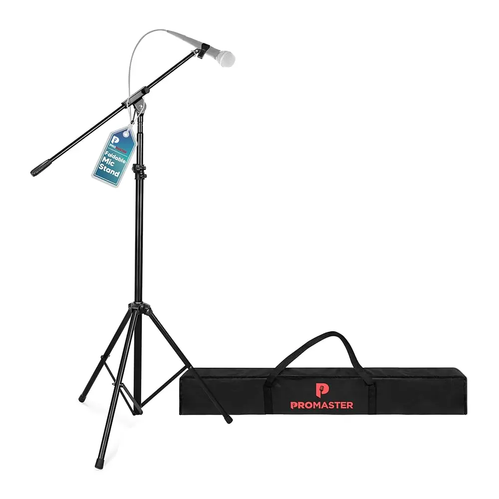 

Free Shipping Adjustable Tripod Microphone Stand with Gooseneck Boom Arm and Universal ⅝” Adapter - Professional Audio Gear - Bl