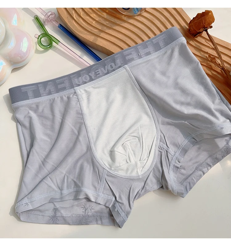 

Мужские серые трусы однотонного цвета BF Gifts