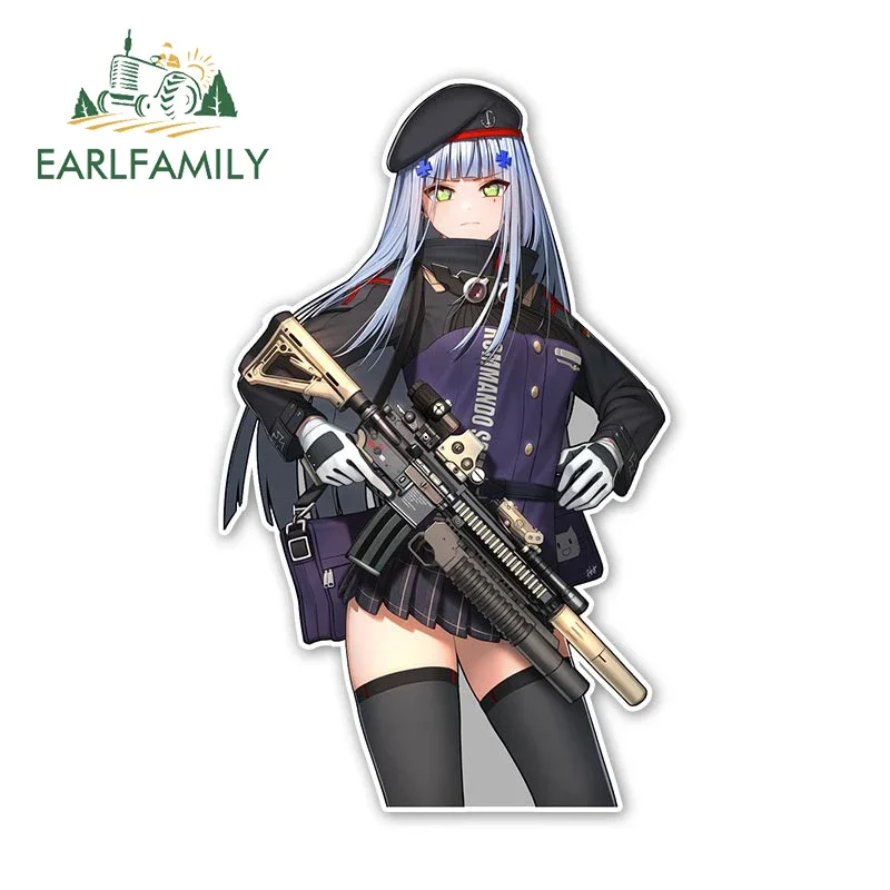

EARLFAMILY 13cm X 8cm HK416 Anime Funny Car Accessoires Stickers Graffiti Vinyl Car Wrap Decal Motorcycle Windows Camper