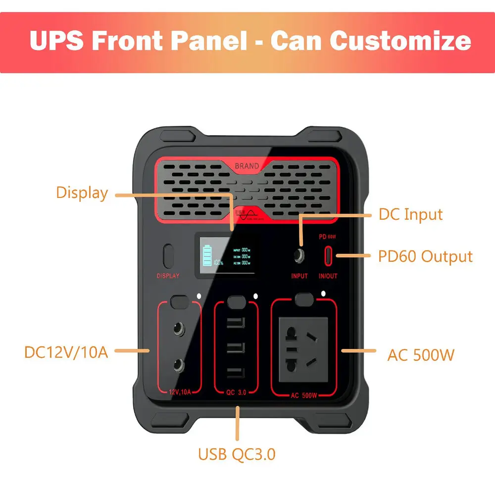 Hotsale Fast Charging High Capacity Portable Power Staion 500W with LED Display