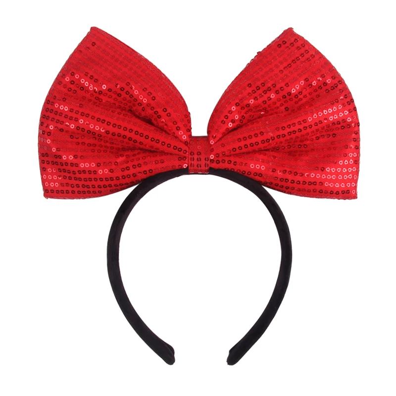 

Huavista 10pcs Girl Sequin Hair bows Hair Accessories Hair Band Handmade Red Bow Headband Fabric Bow Tie Red Hair Band Headdre