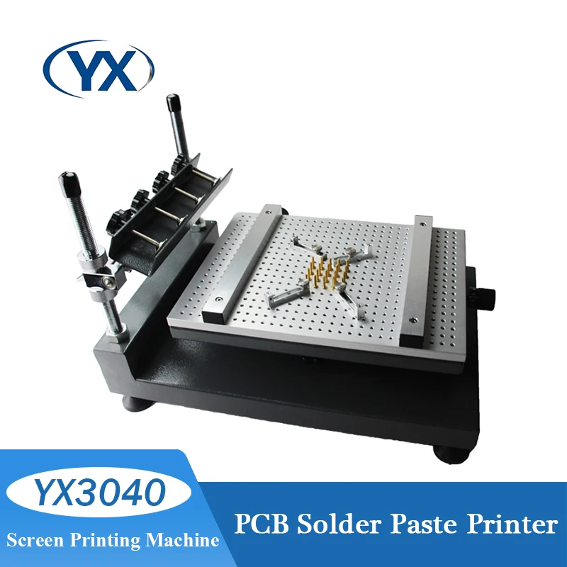 High Accuracy Manual Stencil Printer YX3040 Solar System Machine Easy Operate SMT LED Production Line