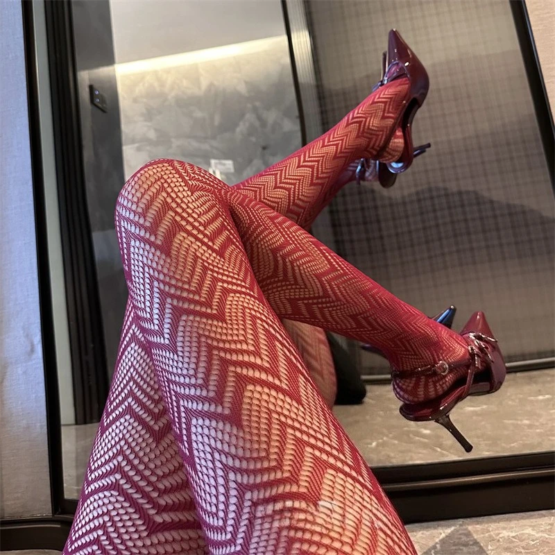 

Дышащие колготки с рябью, вечерние ажурные колготки, женские трусики с высокой талией, черные, винно-красные сексуальные леггинсы, женские чулки для тела